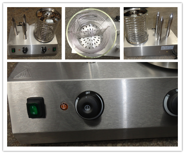 Kommerzielle elektrische Hot-Dog-Brötchen-Wärmer-Maschine mit einzelnem